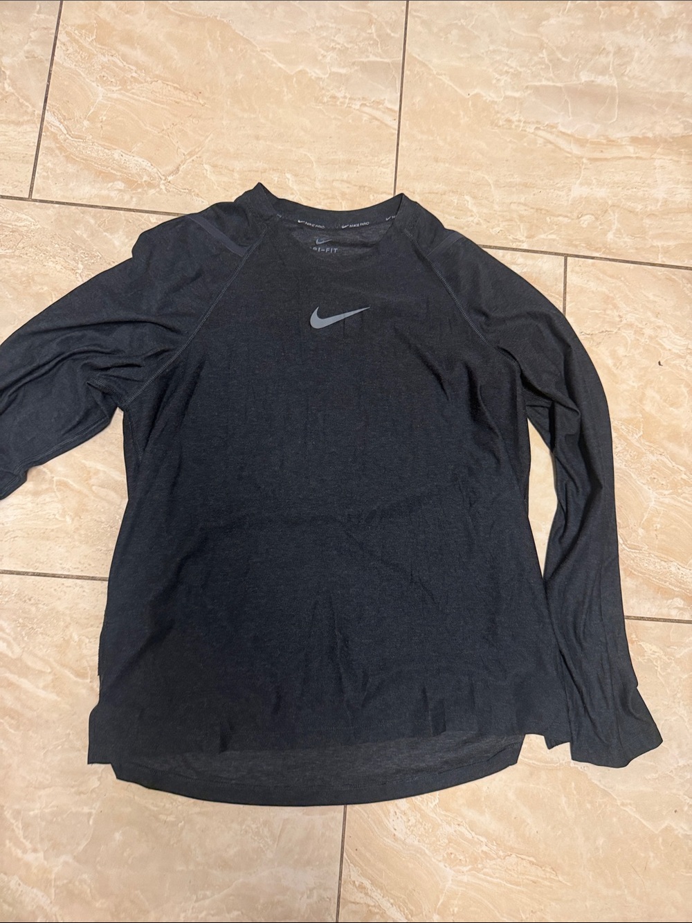 Nike Long Sleeve Dri-FIT Crew Shirt - Black
